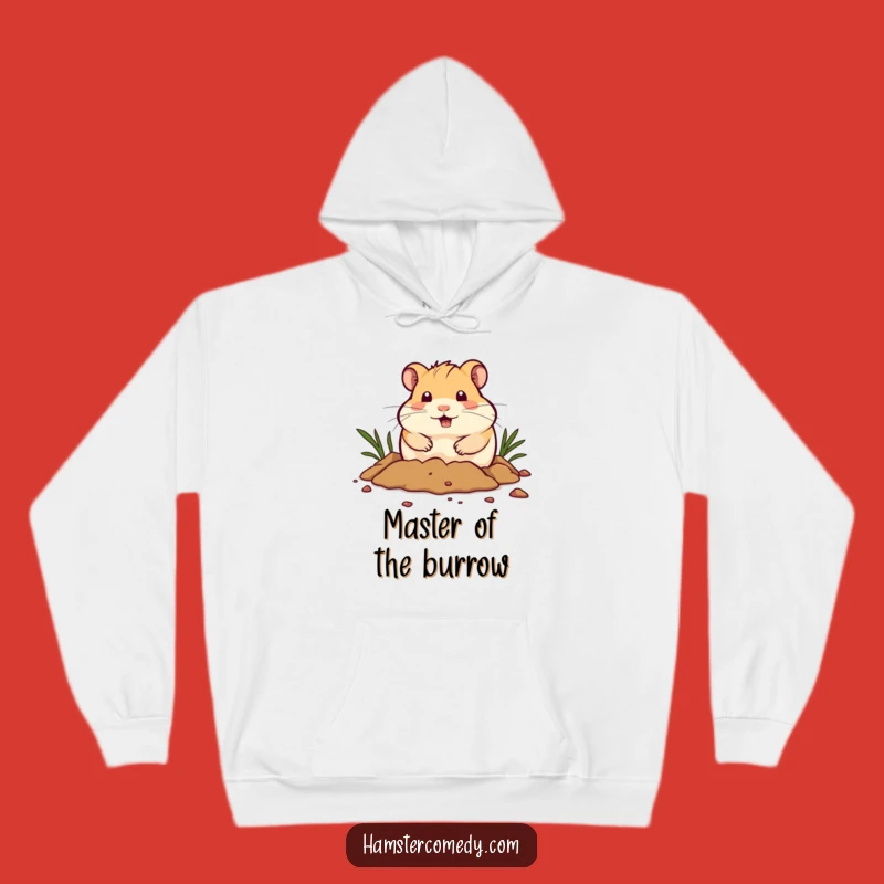 Funny Hamster Digging Hoodie: Cozy Up in This Hilarious Hamster Design, Your New Favorite Funny Gift
