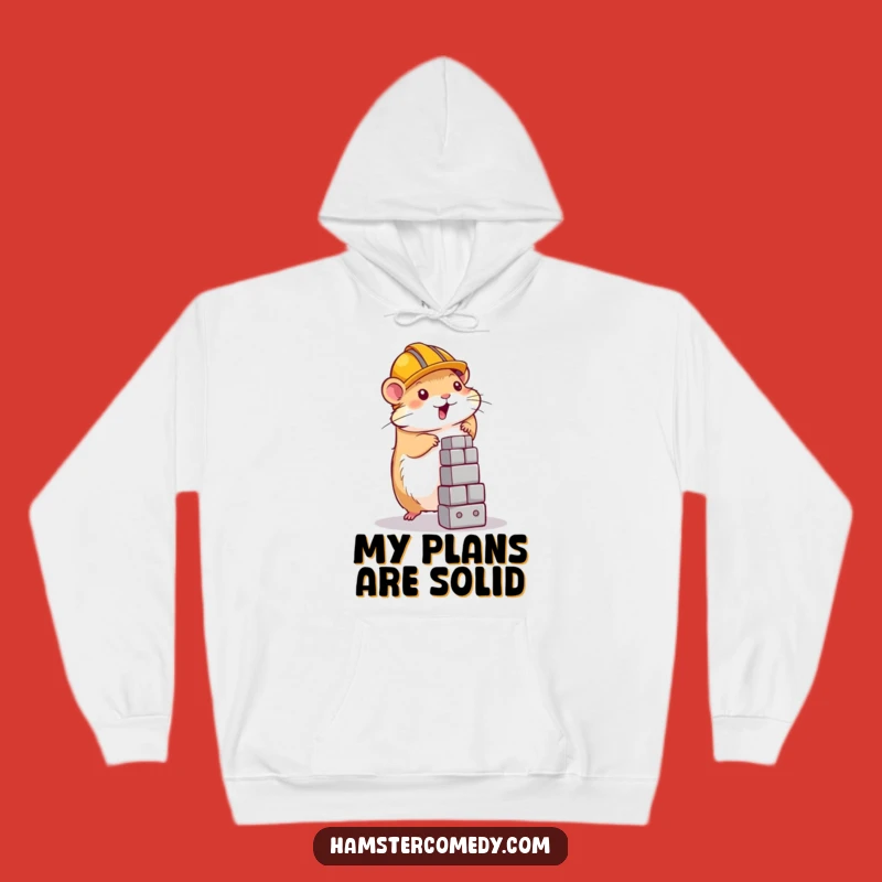 Funny Hamster Hoodie: Cozy Construction Site Hamster Funny Gift Sweatshirt