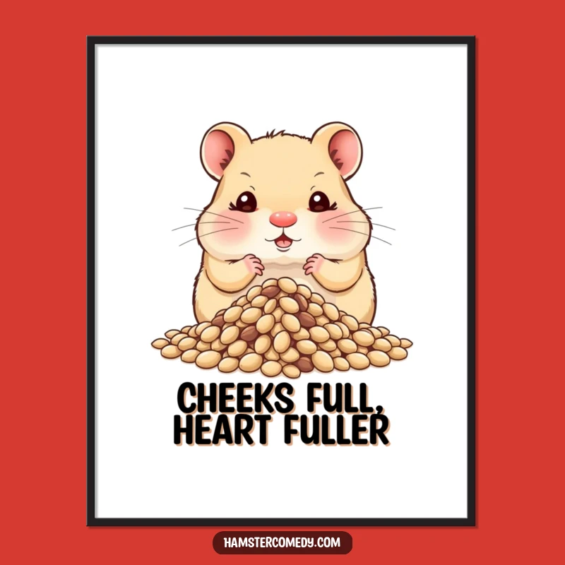 Free Printable Funny Hamster Wall Art - Seed Hoard Downloadable Decor