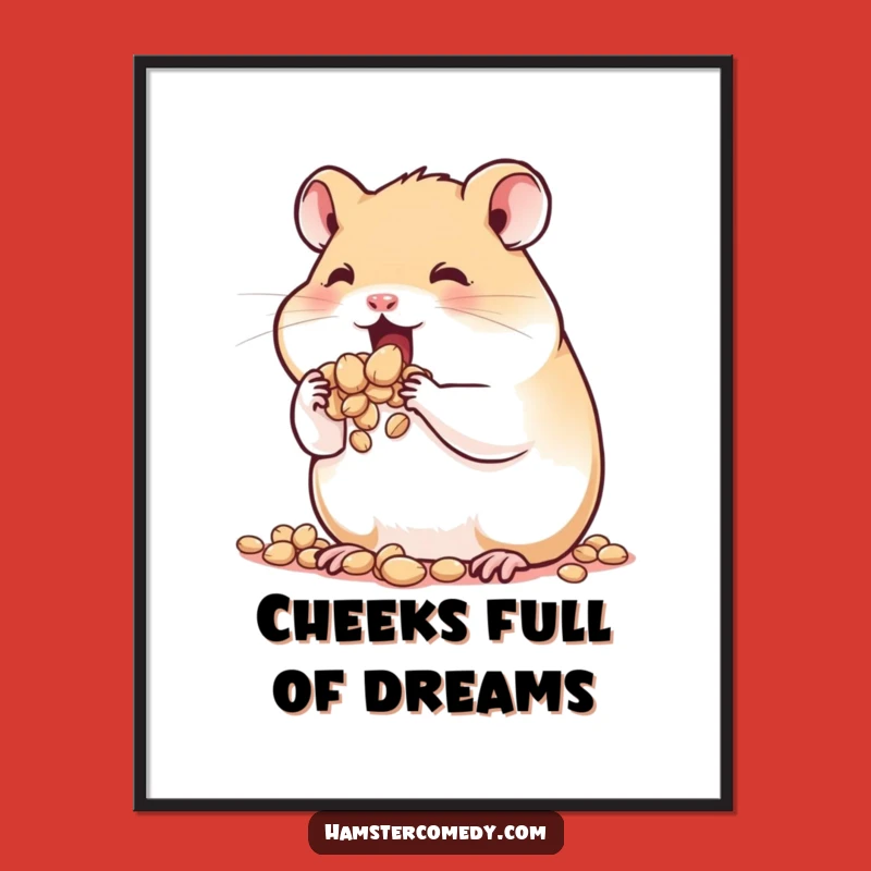Free Printable Wall Art: Hamster Cheeky Seeds, Cute Downloadable Art