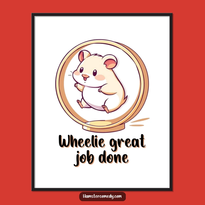 Free Printable Wall Art: Speedy Hamster, Energetic Critter Downloadable Decor