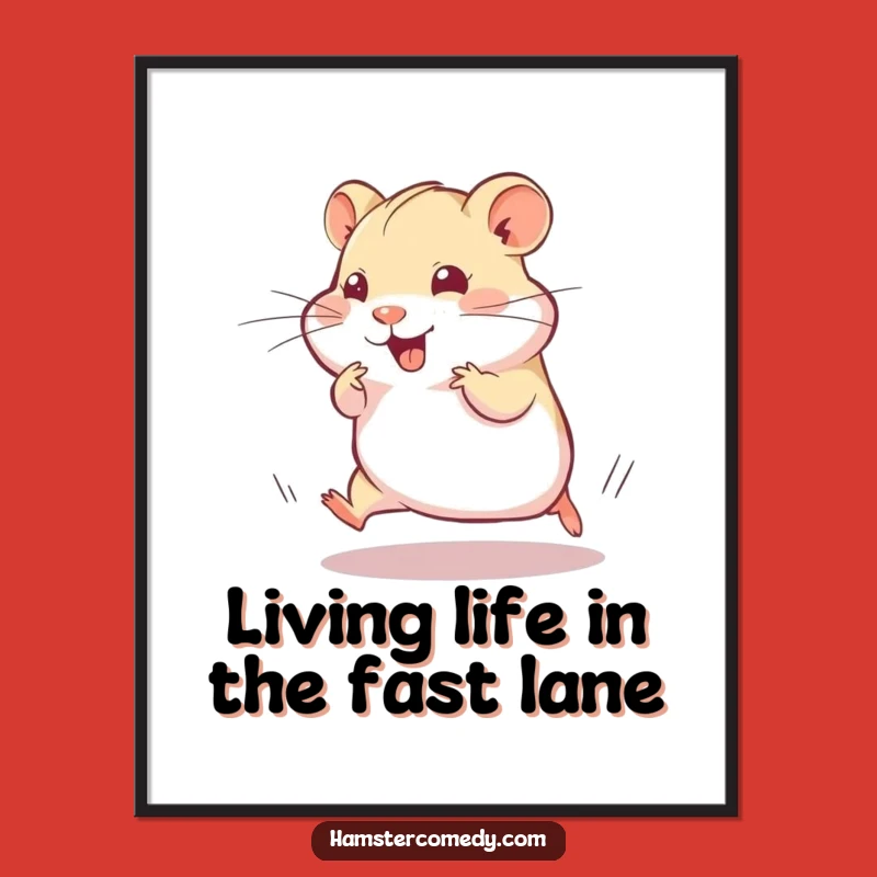 Funny Free Printable Hamster Wall Art: Speedy Dash Hamster Decor