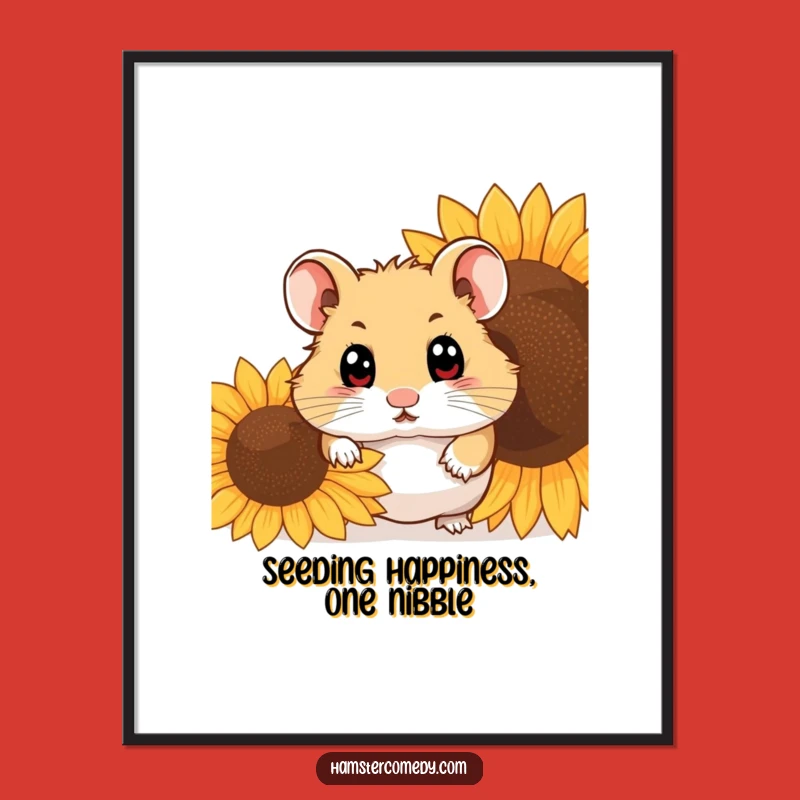Funny Free Printable Wall Art: Shy Hamster Peek, Downloadable Sweet Gift!