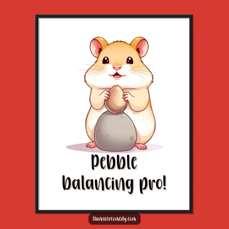 Free Printable Hamster Wall Art: Pebble Balance Download Decor