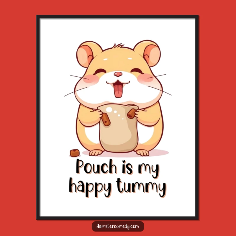 Funny Hamster Wall Art: Free Printable Overstuffed Rodent, Humorous Decor, Downloadable