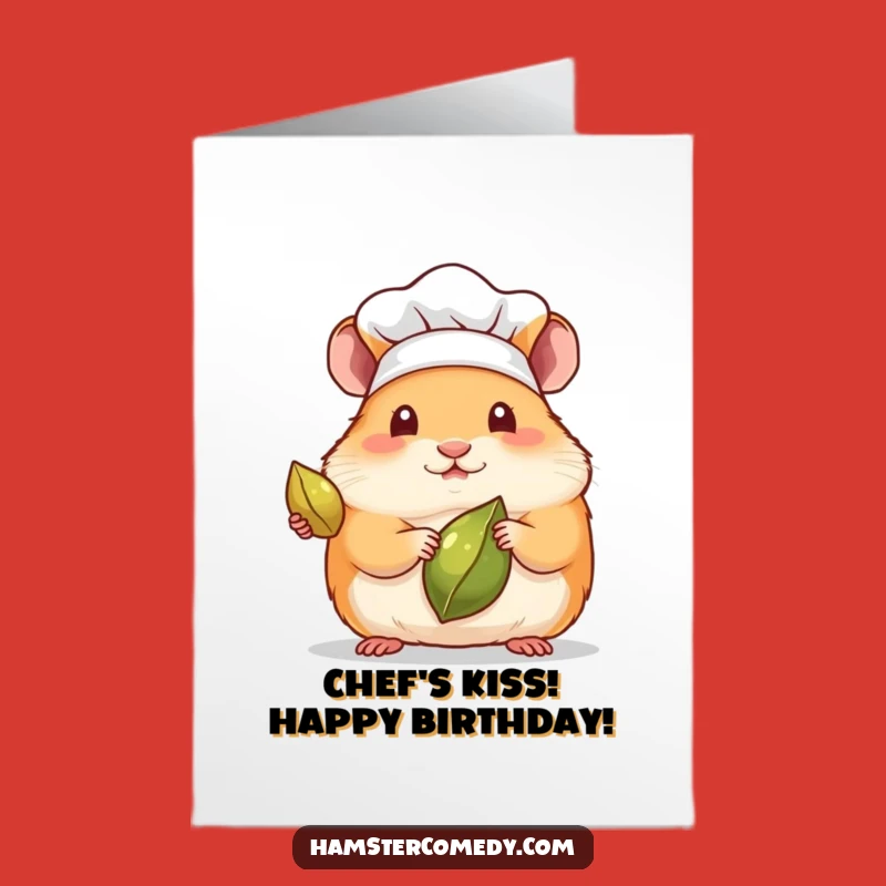 Free Printable Bday Card: Chef Hamster Culinary Delights - Funny Gift