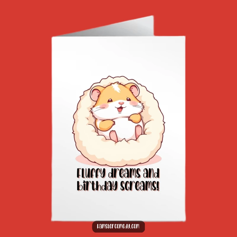 Free Printable Birthday Card: Funny Hamster Rolling Fun! Downloadable DIY Gift.