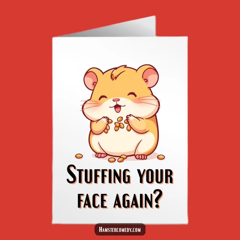 Free Printable Birthday Card: Hamster Cheeky Fun, Downloadable Cute Critter Gift