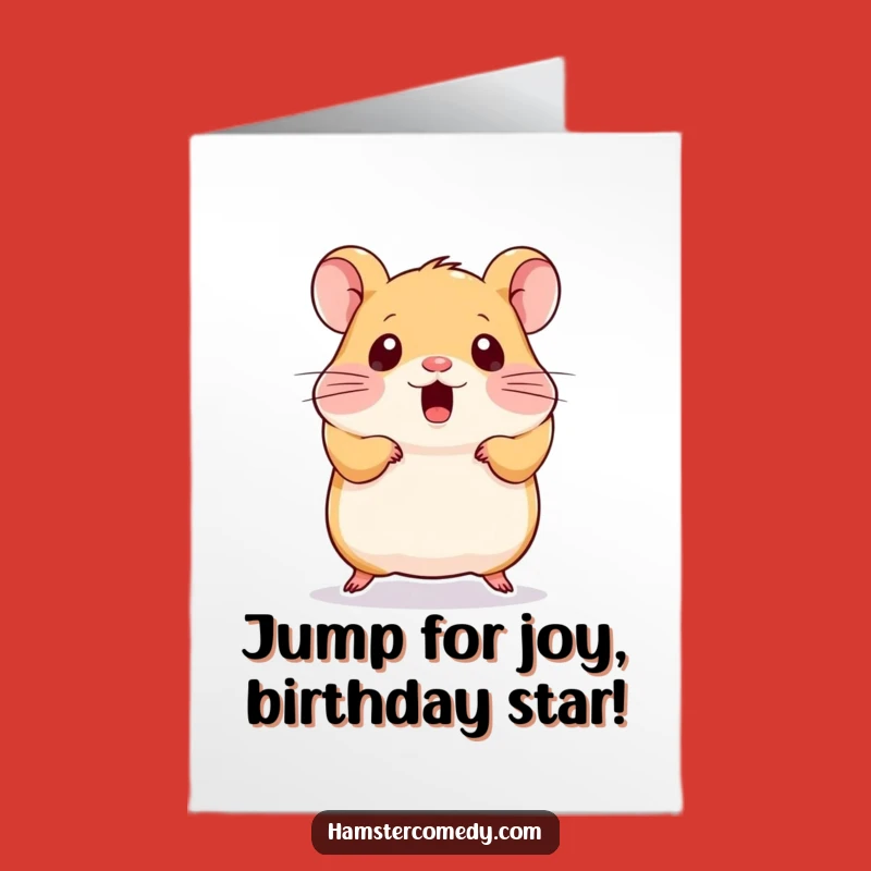 Surprised Hamster Birthday Card: Free Printable Funny Downloadable Gift for Hamster Lovers