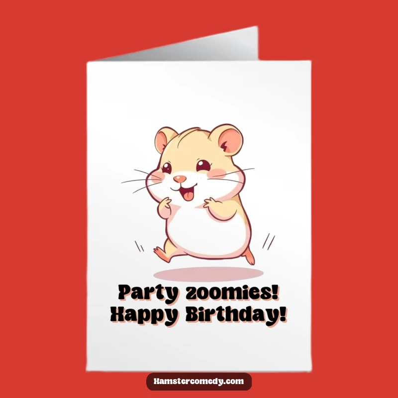 Free Printable Hamster Birthday Card: Speedy Hamster Dash Downloadable Gift