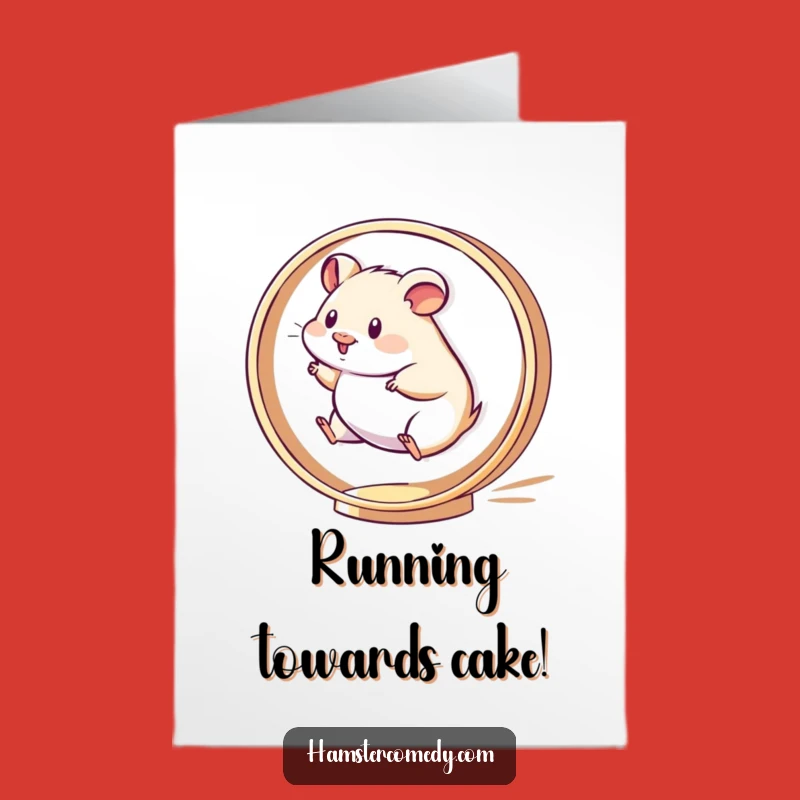 Free Printable Birthday Card: Speedy Hamster Fun, Energetic Critter Downloadable