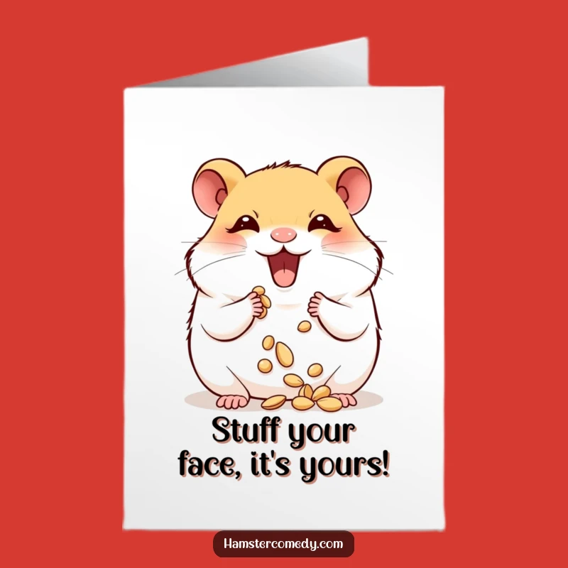 Free Printable Hamster Birthday Card: Funny Downloadable Treat for Cheeky Celebrations