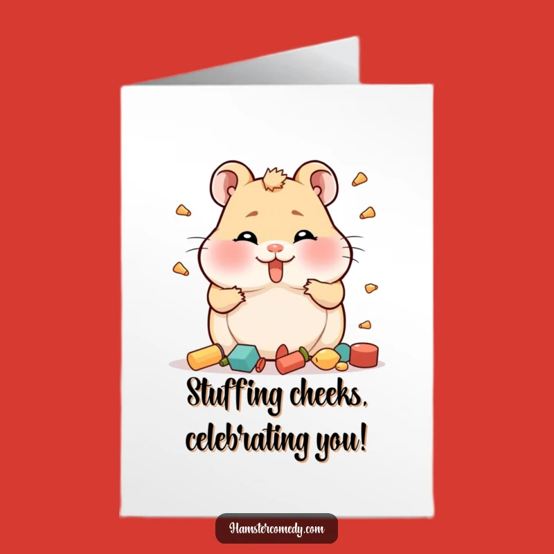 Free Printable Hamster Birthday Card: Hoarding Fun, Perfect Hilarious Downloadable Gift