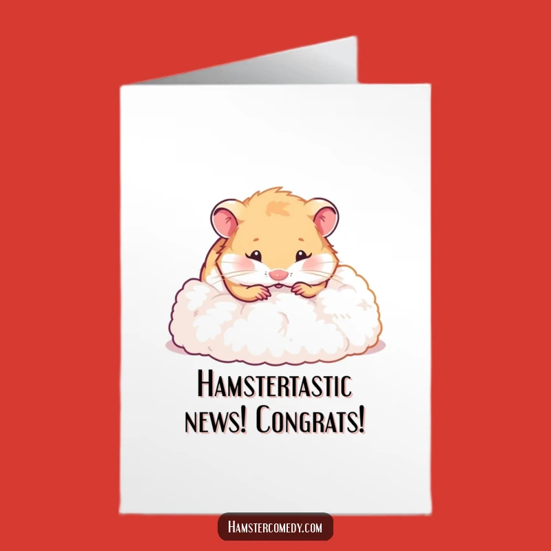 Free Printable Congrats Card: Amusing Hamster Digging, Perfect Downloadable Celebration