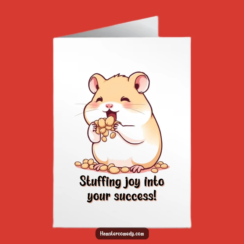 Free Printable Congrats Card: Hamster Cheeky Seeds, Funny Downloadable Gift