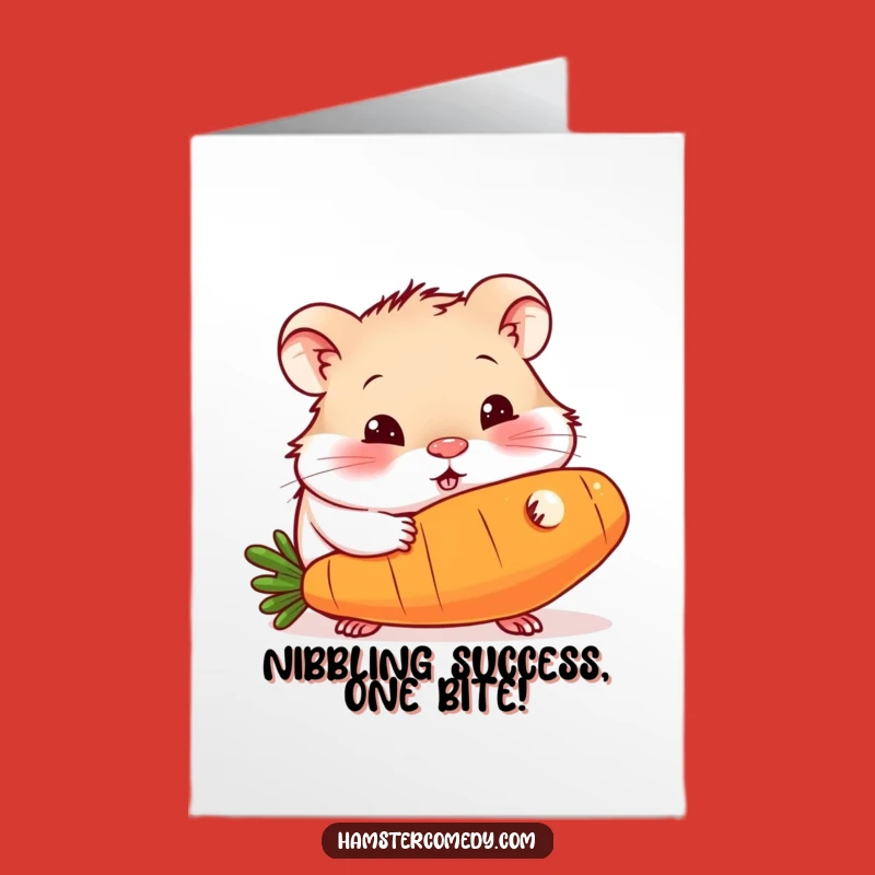 Free Printable Congrats Card: Hamster's Big Nibble for a Humorous Downloadable Gift