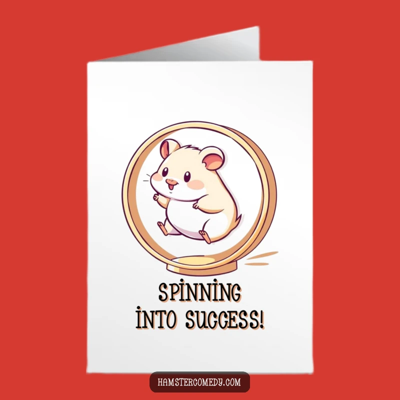 Free Printable Congrats Card: Speedy Hamster, Energetic Critter Downloadable