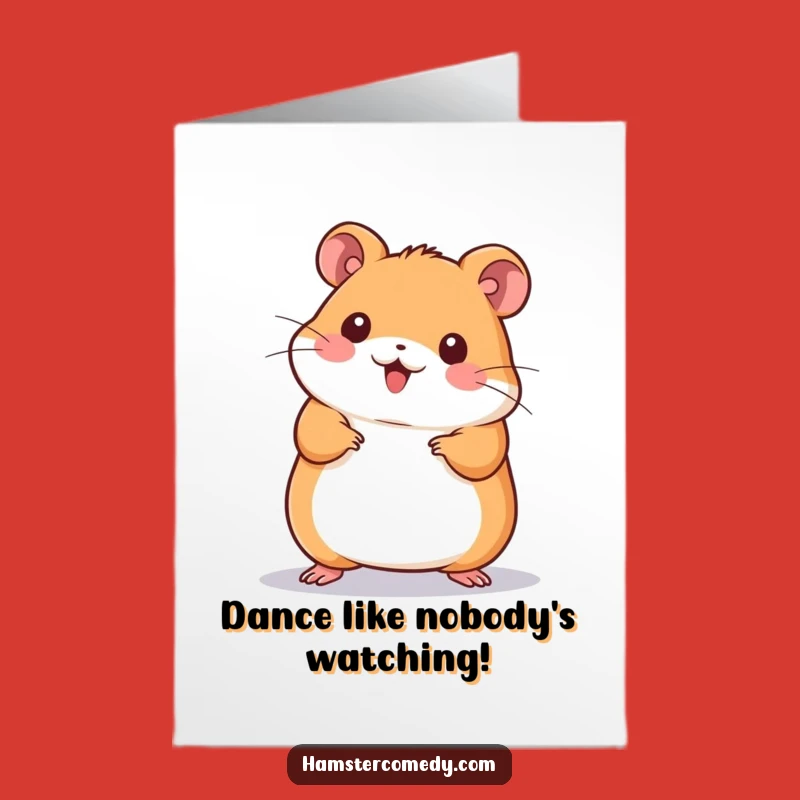 Free Printable Congrats Card: Wiggling Kawaii Hamster Dance Funny Downloadable Gift