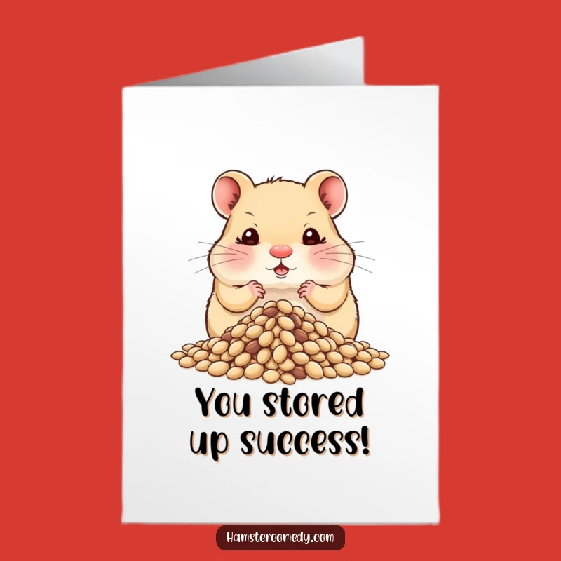 Free Printable Funny Hamster Congrats Card - Seed Hoard Downloadable