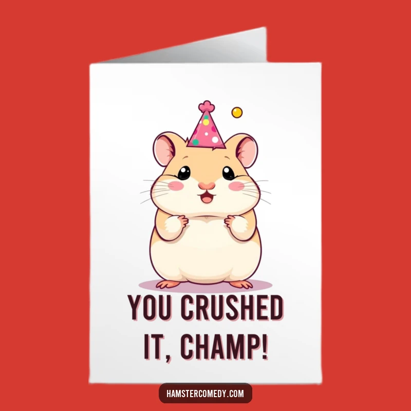 Free Printable Hamster Achievement Card - Funny Congratulations Downloadable Gift!