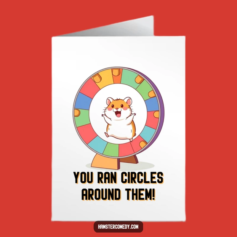 Free Printable Hamster Congrats Card: Wheel of Success, Hilarious Downloadable Gift