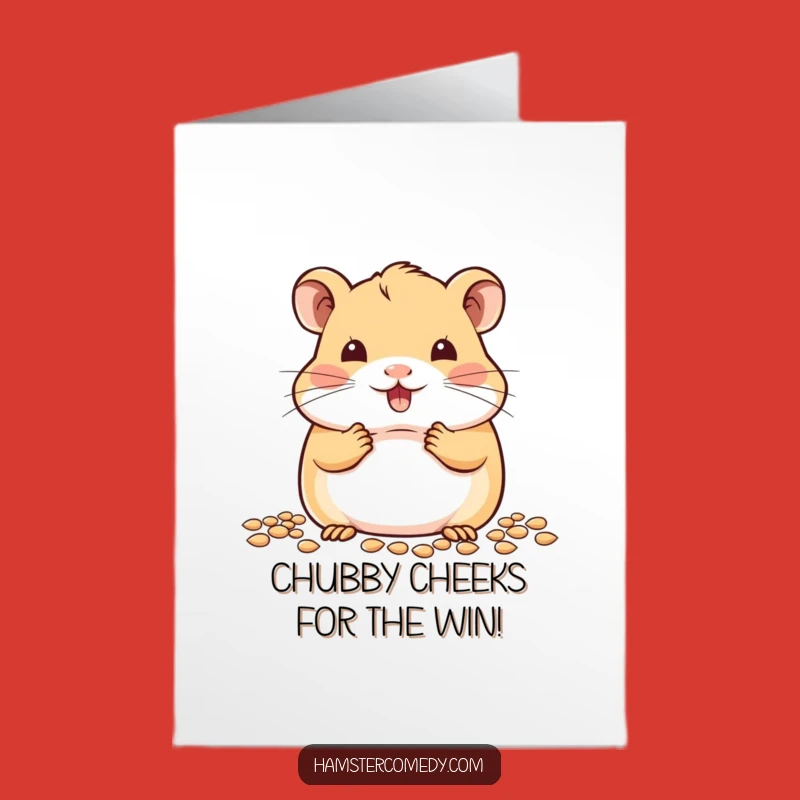 Free Printable Kawaii Hamster Congrats Card: Funny Downloadable Gift For Sweet Success