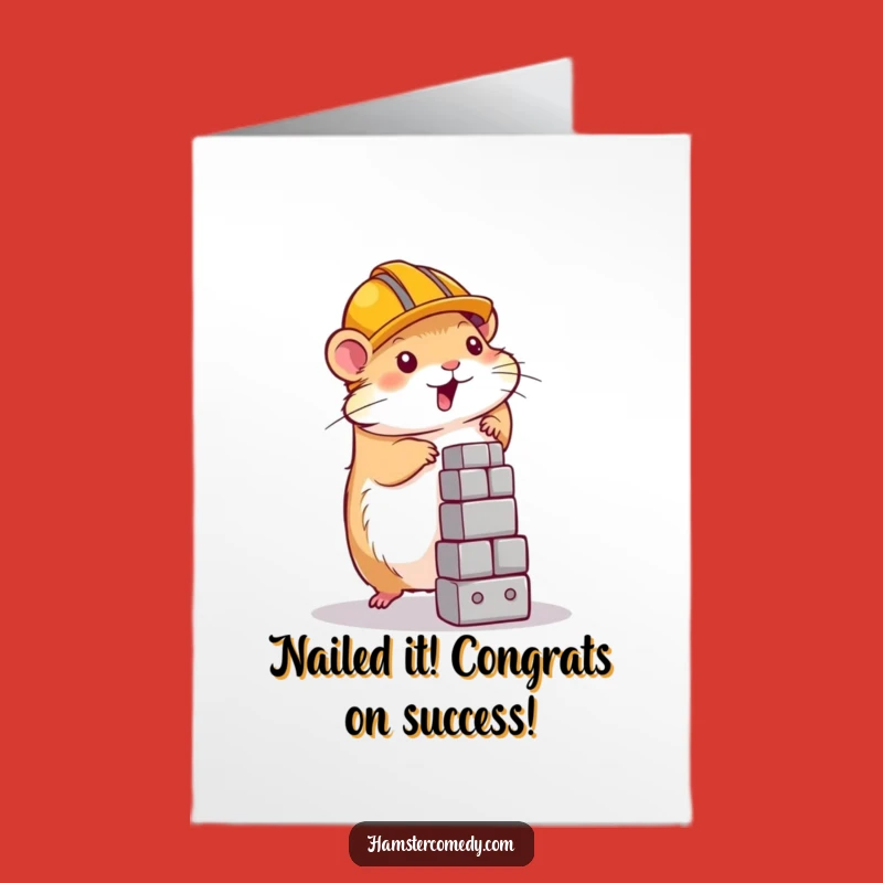 Free Printable Congrats Card: Hilarious Hamster Builder DIY Gift for All!