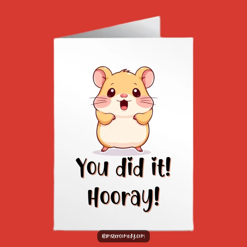 Shocked Hamster Congrats Card: Free Printable Funny Downloadable Gift for Any Occasion