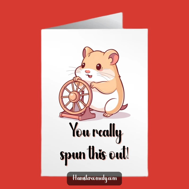 Free Printable Hamster Card: Wheel Fun Congrats, Downloadable DIY Gift