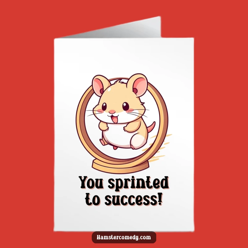 Free Printable Congrats Card: Speedy Hamster Achievement - Funny Downloadable Gift