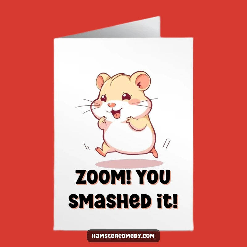 Free Printable Hamster Congrats Card: Speedy Hamster Dash Downloadable Gift
