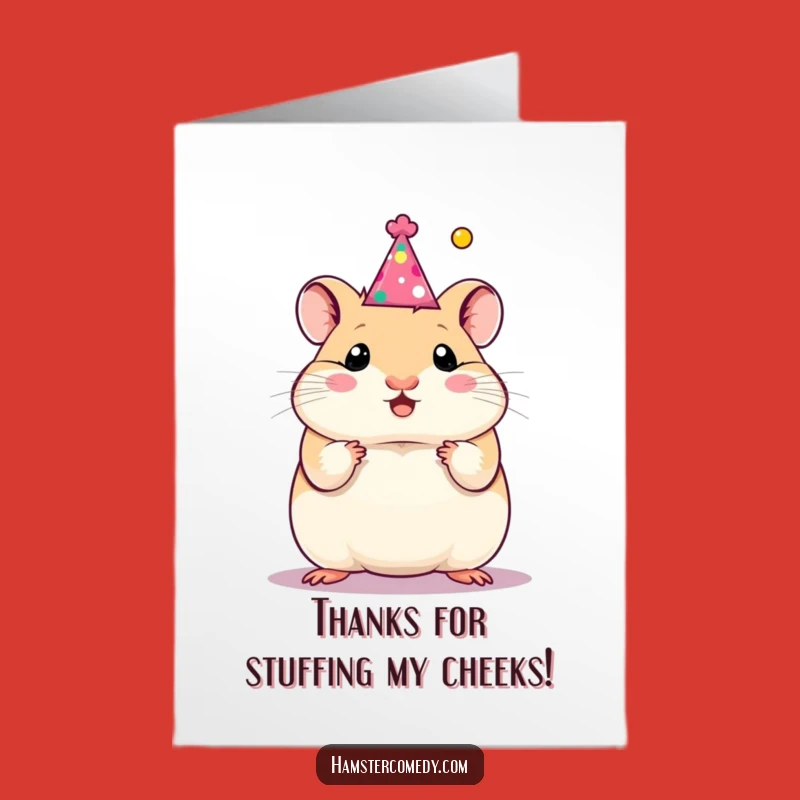 Free Printable Hamster Thank You Card - Adorable Downloadable Gift for Expressing Gratitude!