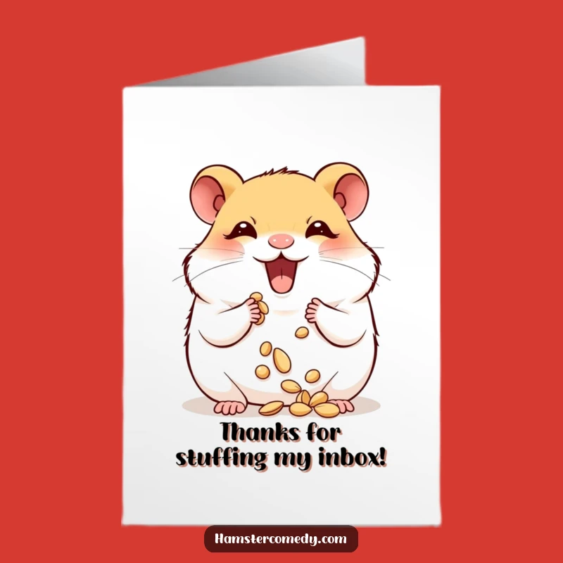 Free Printable Hamster Thank You Card: Funny Downloadable Gratitude