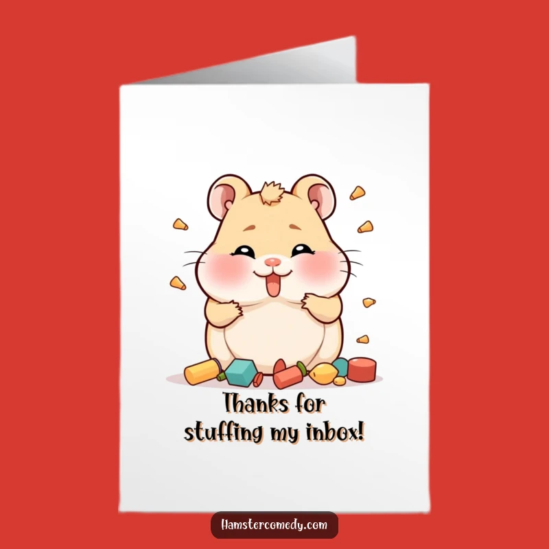 Free Printable Hamster Thank You Card: Hoarding Gratitude, Hilarious Downloadable Gift