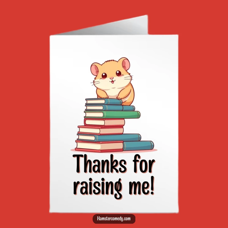 Free Printable Thank You Card: Grateful Hamster Scholar, Downloadable Thanks!