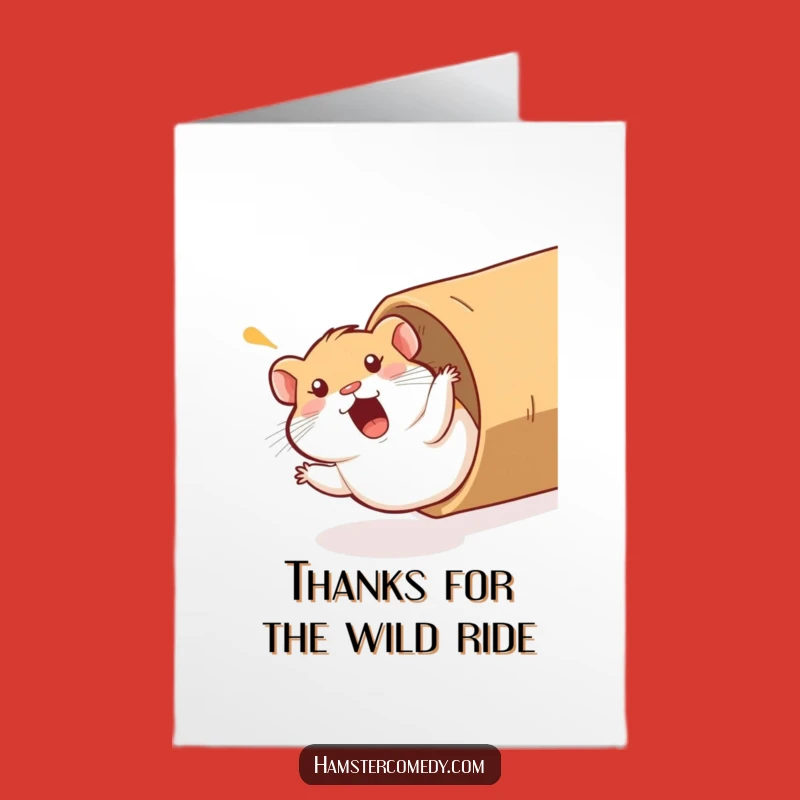 Free Printable Thank You Card: Hamster Tube Slide, Grateful Downloadable Gift