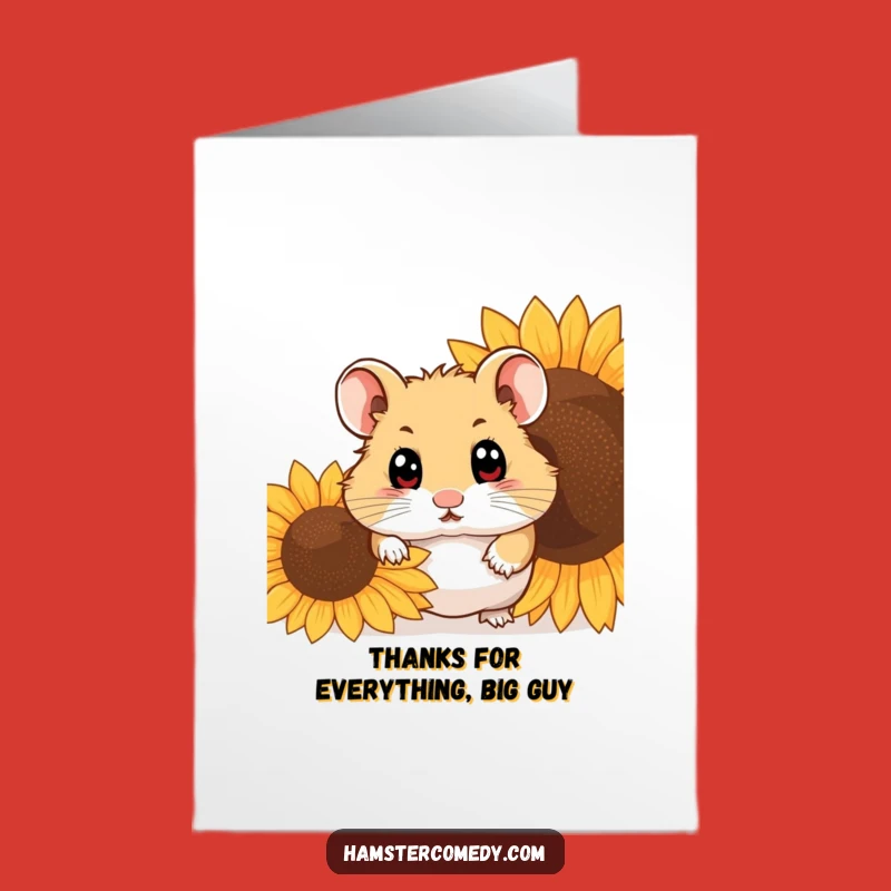 Free Printable Thank You Card: Shy Hamster Seed Surprise DIY Gift!