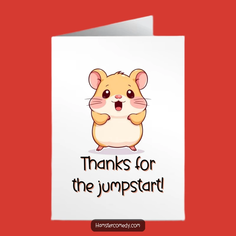 Surprised Hamster Thank You Card: Free Printable Funny Downloadable Gift for Expressing Gratitude