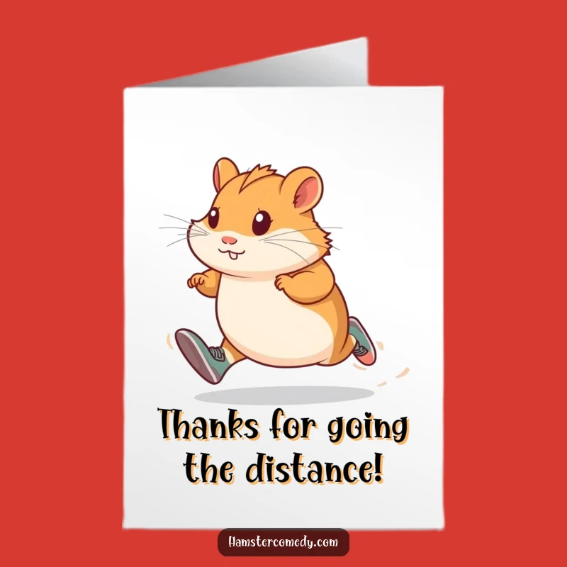 Free Printable Funny Hamster Thank You Card - Sprinting Gift