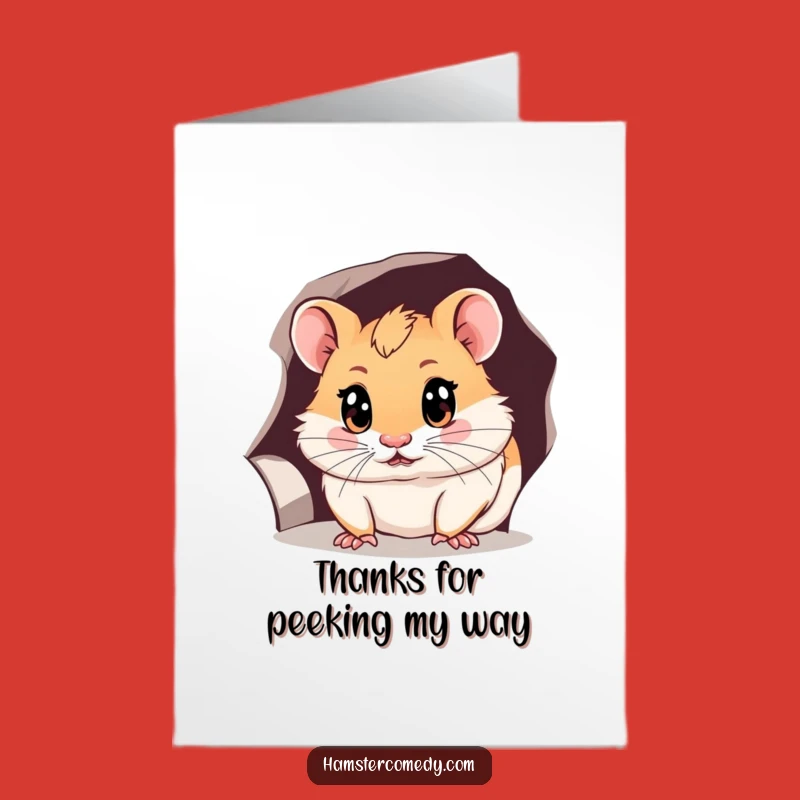 Free Printable Hamster Card: Curious Critter Thanks, Downloadable DIY Gift