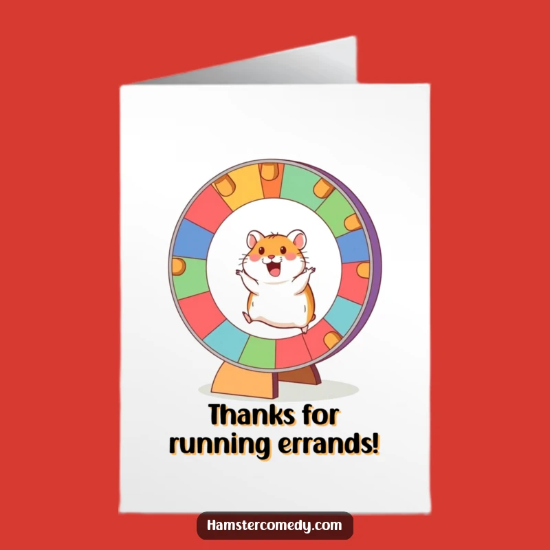 Free Printable Hamster Thank You Card: Running on Gratitude, Hilarious Downloadable Gift