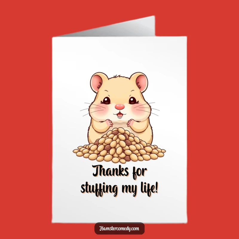 Free Printable Funny Hamster Thank You Card - Seed Hoard Gift