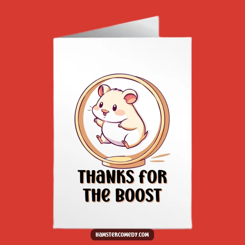 Free Printable Thank You Card: Speedy Hamster, Energetic Critter Downloadable