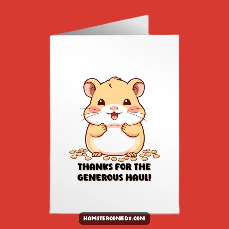 Free Printable Kawaii Hamster Thank You Card: Funny Downloadable Gift For Sweet Thanks