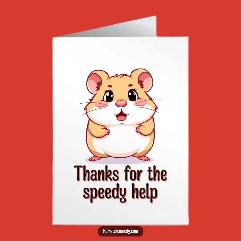 Free Printable Hamster Card: Surprised Scurry Thanks, Downloadable DIY Gift