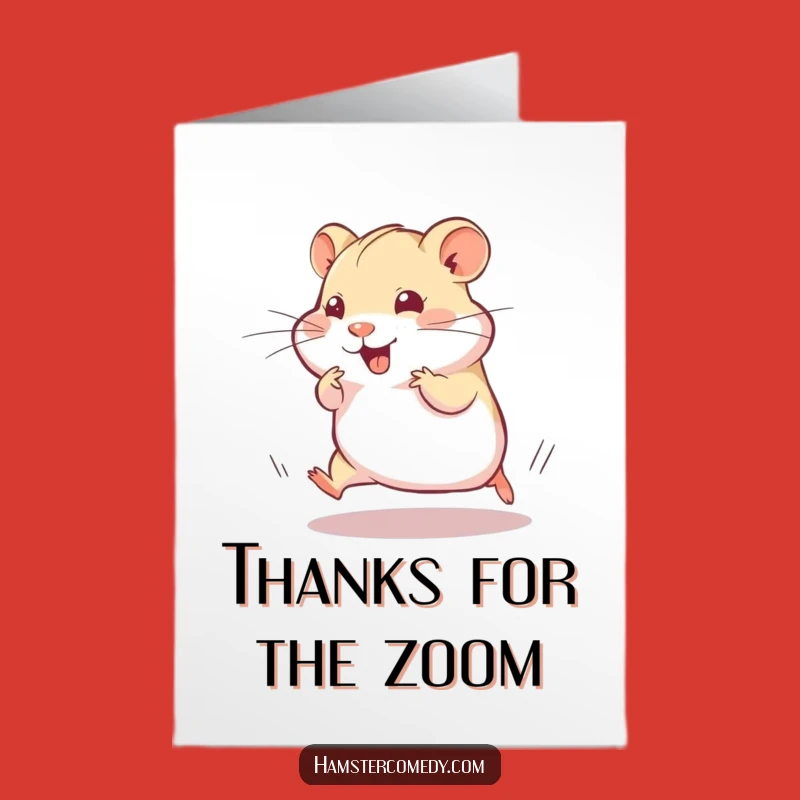 Free Printable Hamster Thank You Card: Speedy Hamster Dash Downloadable Gift