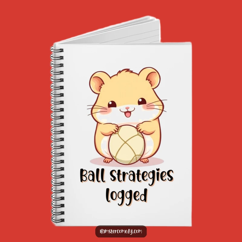 Funny Kawaii Hamster Ball Rolling Notebook - Cute Amigurumi Journal Gift
