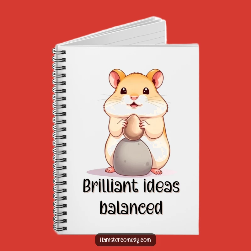 Funny Hamster Pebble Balance Notebook: Jot Down Your Focused Ideas
