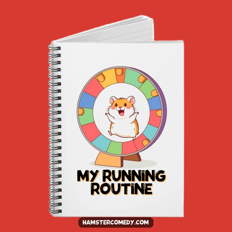 Funny Hamster Wheel Notebook: Jot Down Ideas with Energetic Runner's Flair