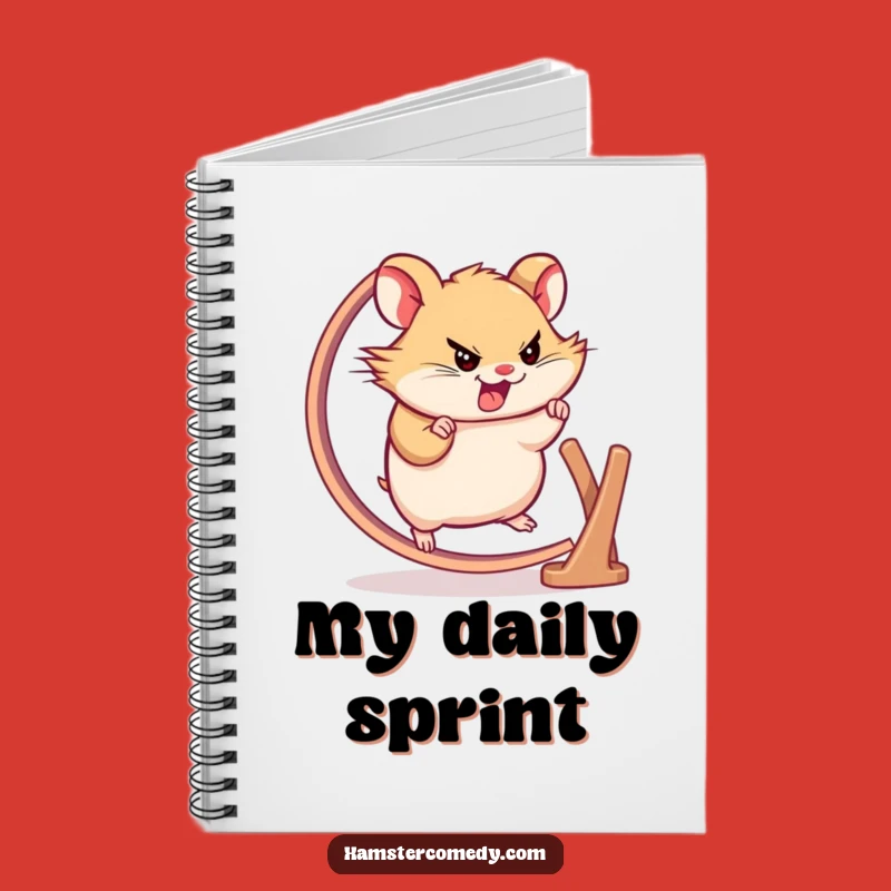 Funny Hamster Wheel Notebook - Jot Down Your Goals!
